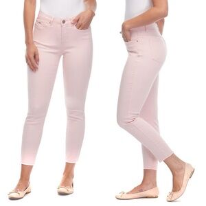 FDJ‎ Olivia Slim Ankle Jeans Blush Pink Size 4 High Rise Denim Stretch Canada